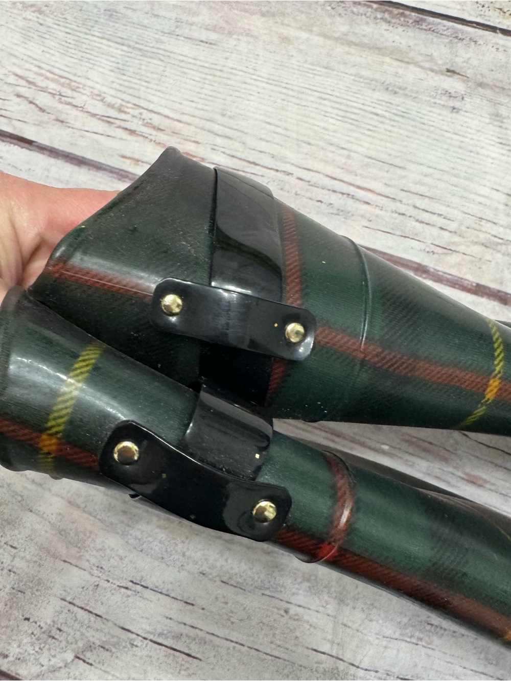 Lauren Ralph Lauren Tartan Plaid Rossalyn II Rainboots Size 8 - Picture 4 of 10